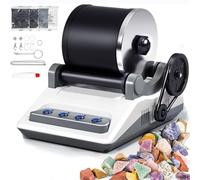 Rock Tumbler Kit - DIY Gem Polisher Machine with Timer, Electric Grinder and 4-Stage Polishing Set, Educational Science Toy for Hobby Craft Projects