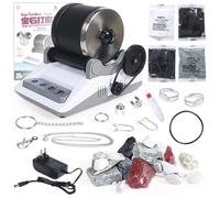 Rock Tumbler Kit, Electric Professional Polisher for Gemstones, DIY Stone Polishing Machine for Adults and Kids with Timer Buttons