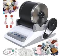 Rock Tumbler Kit - Electric Stone Polishing Machine with 7-Day Timer & Detachable Polisher for DIY Gems, Rocks, Crystals - Suitable for Kids & Adults