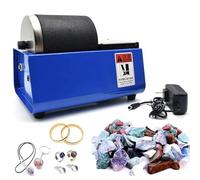 Rock Tumbler Machine, Electric Rotary Gemstone Polisher with Leakproof Rubber Barrel, Dual-Wheel Drive and Noise Reduction for Geology and Mineral Polishing