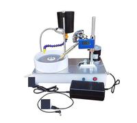 Rock Tumbler Machine, Gem Grinding Machine 120W Small Jewelry Jade Faceting Machine Digital Display Grinding and Polishing Machine,for Grinding Polishing Drilling,Silver-Digital Display