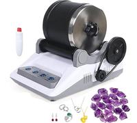 Rock Tumbler Machine Kit for Gemstones & Stones, DIY Electric Polisher with Timer, Detachable Grinder, Complete Polishing Kit for Adults & Kids