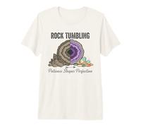 Rock Tumbling Geode Patience Shapes Perfection Lapidary Art Premium T-Shirt