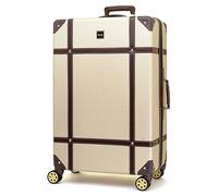 Rock Vintage 8 Wheel Large Suitcase Gold