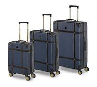 Rock Vintage Hardshell 3 Piece Luggage Set Navy