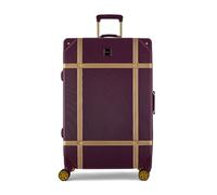 Rock Vintage Large 88L Hard Shell Suitcase - Fig & Gold