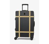 Rock Vintage - Suitcase Hard-Shell 4 Spinner Wheels Travel Bag - Medium - Black Gold