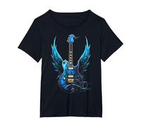 Rock Wings, Guitar Legends T-Shirt, Women's Plus, Black, 3X