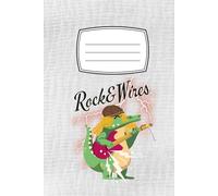 Rock & Wires Hardcover Lined Notebook - 6 x 9 in, 120 Lined Pages | Quirky Guitar Gator Cover with Pasta-String Guitar | Music Journal and Gift for Guitarists
