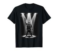 Rock Wolf on Stage Power Pose and Intense Spotlight Energy T-Shirt