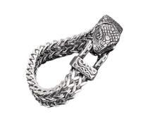 Rock Wolf/Snake/Hawks Head For Men Gothic Mesh Chain Handchain Stylish Punk Jewelry Unisex Animal Wristband Open Mouth Wolf