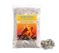 Rock Wool Gas Fireplace Embers, 12 oz, Glowing Enhancement for Gas Logs and Fireplaces, Gray