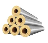 Rock Wool Insulated Pipes, fire-Resistant, and high-Temperature Aluminum foil Pipes, self-Sealing Insulated Pipes Offer an Added Layer of Protection Against Aging.(159x50mm)