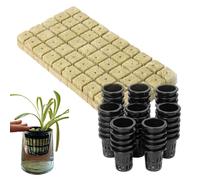 Rock Wool Plant Cube - Earthless Seedling Equipment - Rock Wool Starter Plug - For Growers Farmers School Project Balcony Garden Vegetables Patio Beds Courtyard