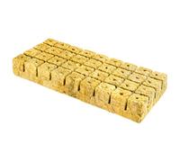 Rock wool slab with improved water retention and air permeability for professional root plant propagation buckets