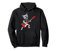 Rock Yorkie Playing Guitar Funny Yorkshire Terrier Dog Lover Pullover Hoodie