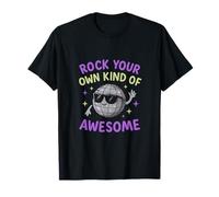 Rock Your Own Kind of Awesome Disco Ball Graphic T-Shirt