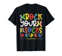 Rock Your Socks Awareness World Down Syndrome Day Womens Kid T-Shirt