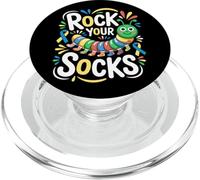 Rock Your Socks Down Syndrome Awareness Day Caterpillar Kids PopSockets PopGrip for MagSafe