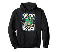 Rock Your Socks Down Syndrome Awareness Day Dinosaur Boys Pullover Hoodie