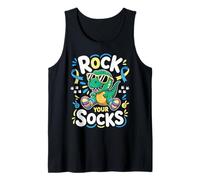 Rock Your Socks Down Syndrome Awareness Day Dinosaur Boys Tank Top