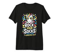 Rock Your Socks Down Syndrome Awareness Day Unicorn WDSD Premium T-Shirt