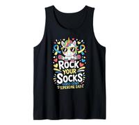 Rock Your Socks Down Syndrome Awareness Day Unicorn WDSD Tank Top
