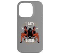 Rockabilly Devil Girl Lady Lucky Spade Retro Vintage Casino Case for iPhone 14 Pro