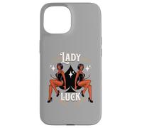 Rockabilly Devil Girl Lady Lucky Spade Retro Vintage Casino Case for iPhone 15