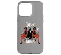 Rockabilly Devil Girl Lady Lucky Spade Retro Vintage Casino Case for iPhone 15 Pro Max