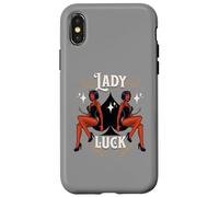 Rockabilly Devil Girl Lady Lucky Spade Retro Vintage Casino Case for iPhone X/XS