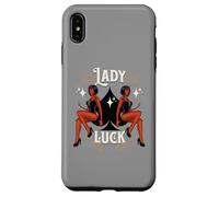 Rockabilly Devil Girl Lady Lucky Spade Retro Vintage Casino Case for iPhone XS Max