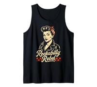 Rockabilly Pin Up Cowgirl Cherry Bomb Vintage Retro 1950s Tank Top