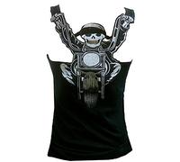 Rockabilly Punk Rock Baby Woman Black Designer Tank Top Shirt Harley Biker Skull Tattoo Design S 34/36