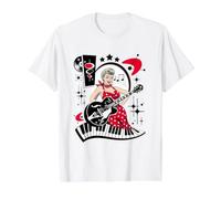 Rockabilly Retro Style 50s Clothing Rock and Roll Vintage Value Graphic T-Shirt, Men, White, M