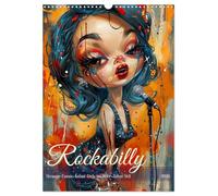 Rockabilly. Strange comic art girls in 50s style UK-Version (Wall Calendar 2026 DIN A3 Portrait), CALVENDO 12 Month Wall Calendar