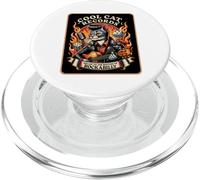Rockabilly Vintage Flames Dice Rock n Roll Retro Cool Cat PopSockets PopGrip for MagSafe