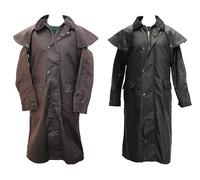 ROCKALL Hunter-Outdoor Aussie Duster Long Unisex Country Wax Coat (as8, alpha, 3x_l, regular, regular, Brown)