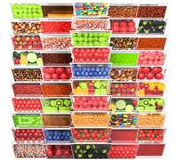 RockBerry 50 Pcs Large Food Storage Containers with Lids Airtight-85 OZ to small Containers-Total 526OZ Stackable Kitchen Set -BPA Free Leak proof containers- Freezer Microwave safe