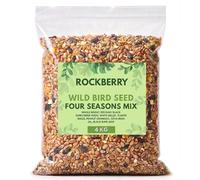 RockBerry Four Season Supreme Mix Wild Bird Seed, Seed & Grain, High Energy, 4 kg (5L) Bag, for Sparrows, Finches, Robins and More (4 kg, Four Season Mix)