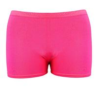 RockBerry Kids Microfiber Lycra Stretchy Stylish Hot Pants Dance Gym Party Shorts (Pink, 13 Years)