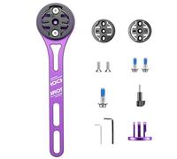 ROCKBROS Aero Bike Computer Mount Aluminum Out Front Road Bike Computer Extended Lightweight Handlebar Mount Compatible With For Garmin, Wahoo, Bryton, Action Cameras, Lights 45g