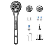ROCKBROS Aero Bike Computer Mount Carbon Fiber Out Front Road Bike Computer Extended Lightweight Handlebar Mount Compatible With For Garmin, Wahoo, Bryton, Action Cameras, Lights 13g