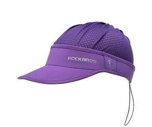 ROCKBROS Bicycle Cap Bicycle Cycling Cap UV Protection UPF 50+ Summer Lightweight Breathable Adjustable Ponytail Cap Unisex for Outdoor Sports Cycling Running Fishing Women & Men Purple