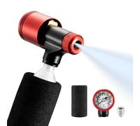 ROCKBROS Bicycle Pump, CO2 Cartridge Pump, Bicycle Mini Pump, No Cartridge Included, Bicycle Tyre Pump with Pressure Dosing Valve & Rotary Dosing Air Pump for Road Bikes and Mountain Bikes