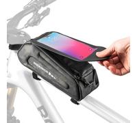 ROCKBROS Bike Frame Bag, Bike Phone Holder, Sensitive Touch Screen Bicycle Handlebar Pouch for Smartphone Up to 6.8 Inch Cycling Accessories Fit for Mountain, Racing, E-Bikes, 1.7L