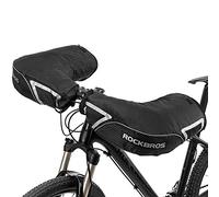 ROCKBROS Bike Handlebar Mitts, Water-repellent, Windproof Handlebar Mittens | Thickened Fleeced, Thermal, Reflective Cycling Gloves Universal Fit for Road, MTB, E-bike, Scooter, Motorcycle