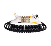 ROCKBROS Bike Helmet Lock High Security, 4-Digits Codes Resettable Combination 130cm Motorbike Cable Lock for Helmet, Luggage, Bicycles, Motorcycles, Scooters Black