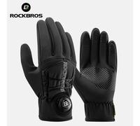 ROCKBROS Bike Long Finger Gloves Fleece Winter Thermal Non-Slip Touchscreen