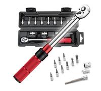 ROCKBROS Bike Torque Wrench Set 2-24 Nm, 1/4 Inch Drive Dual Direction Adjustable with 72-Tooth Ratchet, 12 PCS Bits & H5 Extension, for Bike Maintenance, E-Bike, Motorcycle